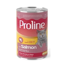 Proline Somon Etli Sos İçinde Gravy Yetişkin Kedi Konservesi 400 G