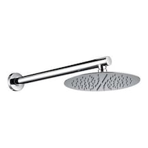 Fause Ankastre Duş Başlığı Borulu Oval Slim Metal 20 Cm Diğer