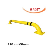Araç Park Bariyeri Demiri Otopark Ayırıcı Stoperi Lastik Yaslama Demiri 110cm Ø60mm 2.5mm 5 Adet