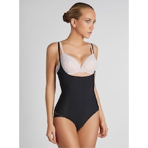 Form Angel Kadın Siyah Göğüs Altı Çıtçıtlı Body Korse 5021 Siyah