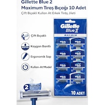 Jilet 2 Maximum Tıraş Bıçağı 10 Adet Çift Bıçaklı Kullan At Erkek Tıraş Jileti