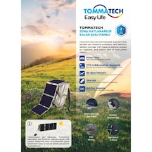 Tommatech 25wp Katlanabilir Solar Şarj Paneli