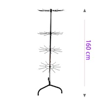 4 Katlı, 12 Siyah Kancalı Bijuteri Standı, Aksesuar Standı