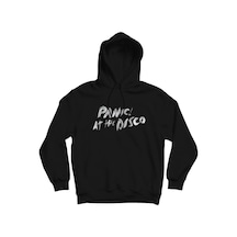 Panic At The Disco Baskılı Kapşonlu Sweatshirt Siyah
