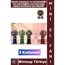 Vantilatör Gündelik Çanta Boy Seyahat Tipi Kompakt Taşınabilir Hafif Sessiz Çalışma Ev Ofis Yaz Ser