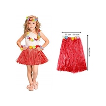 Hawaii - 375 - Hula Eteği Kırmızı Renk - Novapazr - 40 Cm