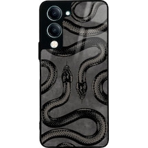 Vivo Y04 Snake Tasarımlı Glossy Telefon Kılıfı Çok Renkli