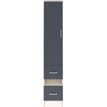 Hyperion Dolap 3 Raflı 2 Çekmeceli Tek Askılı 44x44x243 Aytaşı-antrasit Aytası