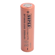 Supex 18650-2500 3.7v 2500 Mah Düz Kafa Li-ıon Pil