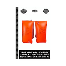 Delux Serisi Plaj Tatil Ürünü Yüzücü Kzld-47262-d Kolluk Büyük 40x17cm Kalın Vınıl 72 Çok Renkli