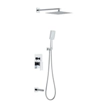 Duxxa Ankastre Duş Seti Krom-kare- D.050 Gri