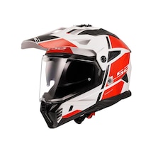 Ls2 Pioneer 2 Hıll Çene Açılır Kask Beyaz - Kırmızı - Siyah