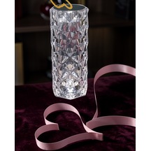 Usb Şarjlı Gece Lambası Kristal Tasarım Uuczkristallambak1 Beyaz