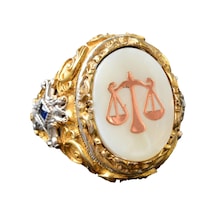 Erkek Sterling Gümüş Yüzük - İnci Taşı - Yüzük Terazi Gümüş