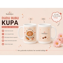 Dudu Bubu Figür Desenli Kupa Bardak Beyaz