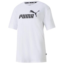 Puma Ess Logo Boyfriend Tee Kadın Tişört Beyaz Xs-xl 001
