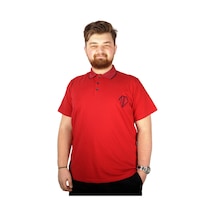 Mode Xl Büyük Beden T-Shirt Polo Cep Sup Md Basic 21555 Bordo 001