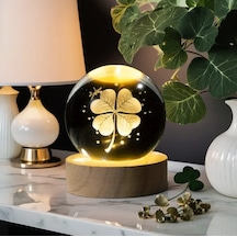 Mr 3d Kristal Cam Küre, Ahşap Soketli Gece Lambası,led, Sevgiliye Hediye, Noel, Öğretmenler Gün