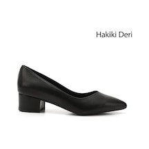 Gönderi(R) Gönderi R Kadın Siyah Kısa Kalın Topuklu Hakiki Deri Ayakkabı Gdza13425172 siyah