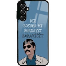 Samsung Uyumlu M34 Babayiğit Tasarımlı Glossy Telefon Kılıfı Siyah