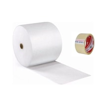 Balonlu Ambalaj Naylonu 50 Cm X 50 Metre Patpat Havalı Naylon Balonlu Naylon Koli Bandı Hediyeli