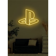 Playstation Logo Neon Tabela Turuncu