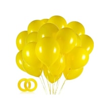 Balon Parlak Metalik Helyum Balon 10 Adet Sarı 2 Yaş Mavi