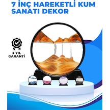 Döndürülebilir Dinamik Kum Tablosu Gerginlik Giderici, Yüksek Kaliteli Cam Ve Doğal Kum İle Sanatsal Masa Dekor Çok Renkli