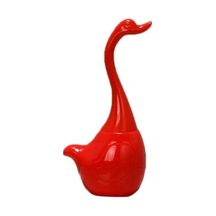 Kuğu Şekli Tuvalet Fırçası Banyo Aksesuarları Seramik Baz Plastik Kolu Temizlik Tuvalet Fırçası Tutucular Antrasit