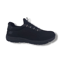 Zerhan Bewıld 434 Erkek Siyah Çorap Model File Hafif Taban Büyük Numara Loafer Spor Ayakkabı 45 46 47 48 Siyah