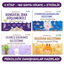 4 Kitap İçeren Hikayeli Etkinlikler Seti 3-7 Yaş Arası Çocuklar İçin