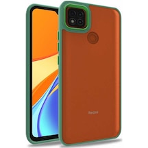 Xiaomi Redmi 9c Metal Kamera Korumalı Arkası Şeffaf Silikon Kılıf - Siyah