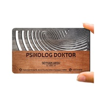 Kişiye Özel Mesleki Psikolog Doktor Ahşap Kartvizit (Model 1-3) 5