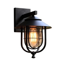 Duvar Lambaları Victoria Retro Açık Cam Fener Açık Hava Villa Bahçe Veranda Sundurma Aplik Alüminyum