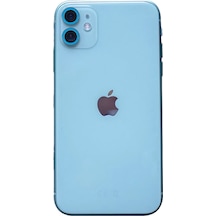 Newface Apple İphone 11 Neon Fosforlu Kamera Lens - Mavi