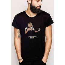 Alexandra Stan Baskılı Siyah Erkek Tshirt