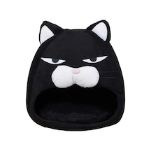 Fochsia 03 Siyah S Stili Pet Kedi Yatak Evi Kapalı Kediler Için Kendinden Isınma Çıkarılabilir