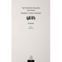 Tıp Sanatının Anayasası Tıp Sanatı Glaukona Tedavi Yöntemi - Galenos - Pinhan Yayıncılık