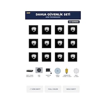 12 Kameralı 2mp Güvenlik Kamera Seti Gece Renkli Full Color Sesli Dome 1tb 7 Gün Kayıt