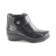 Forelli 25651 Vionic Hakiki Deri Comfort Kadın Bot Siyah