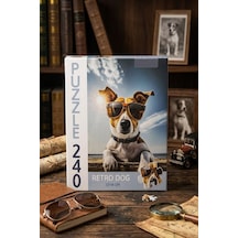 240 Parça Retro Dog Havalı Köpek Portresi Puzzle 33x48cm Eğitici Çocuk Yapboz 1