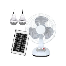 Powermaster Pm-22009 3 Kademeli Şarjlı - Solarlı Fan Vantilatör Ampul - Ledli - Powerbank