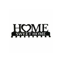Jms Sweet Home Siyah Metal Balkon Duvara Monte Elbise Rafı Anahtarlık Mutfak Düzenleyici Banyo Rangement Kanca Askıları Depolama