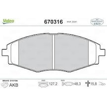 VALEO 670316 ÖN BALATA KALOS 1.2-1.4-1.4 16V Sedan-1.4 16V 03/05=