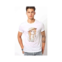 Anime One Piece Prates Baskılı Beyaz Erkek Tshirt