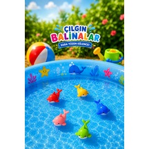 5 Adet Suda Yüzen Çılgın Balina Banyo Oyuncağı