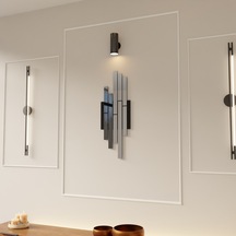 Dekoratif Pleksi Aynalı Minimal Duvar Süsü Gümüş