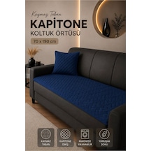 Kaymaz Taban Kapitone Koltuk Örtüsü Çekyat Koruyucu 70x190 Cm Lacivert