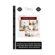 Premium Kuru Çiçekli Hatıralık Sınıf Süsü Mini Armut Teraryum - Öğretmenler Günü Hediyesi