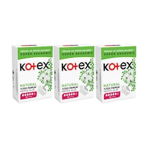 Kotex Ultra Natural Uzun Ped 16'lı X 3 Paket Toplam 48 Ped %100 Pamuk, Vegan Ve Hipoalerjenik